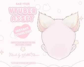 VTuber Asset | Rigged Fluffy Cat Ears