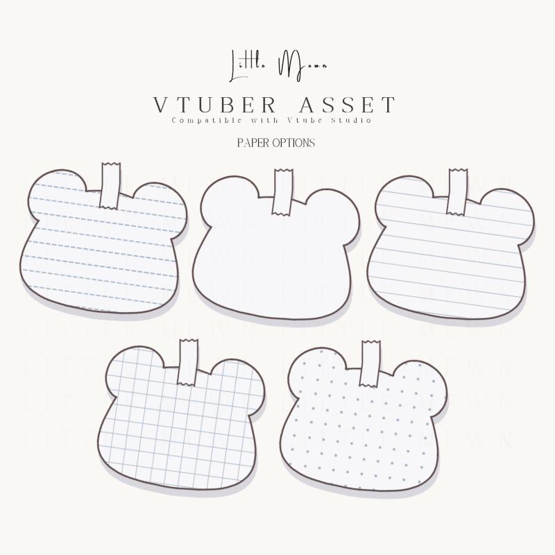 Sticky Note Props Vtuber Customizable Bear Sticky Note Asset for Vtube Studio, Fully ...