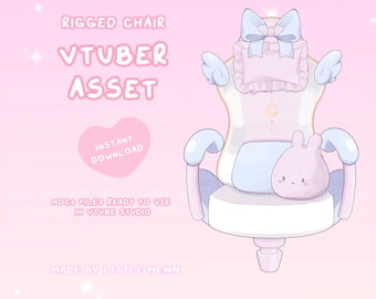 VTuber Asset | Rigged Cottontail Gaming Chair