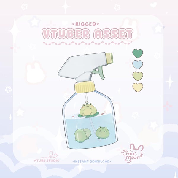 VTuber Asset | Froggy Spray bottle | Vtube Studio