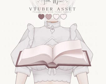 Vtuber Asset | Magical Halloween Floating Book Accessory for Vtuber Models | VTube Studio Compatible