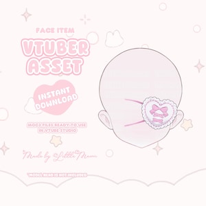 VTuber Asset | Rigged Heart Ribbon Eye Patch