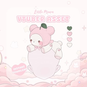 VTuber Asset | Cherry Bear Plush | Vtube Studio