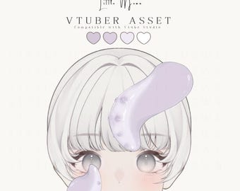 Vtuber Tentacle Face Asset for VTube Studio, Fully Rigged Animated Vtube studio Props