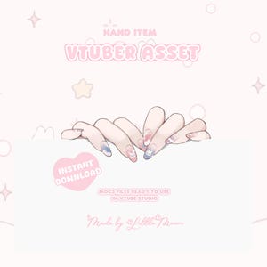 VTuber Asset | Rigged Cottontail Cloud Peekaboo Hands