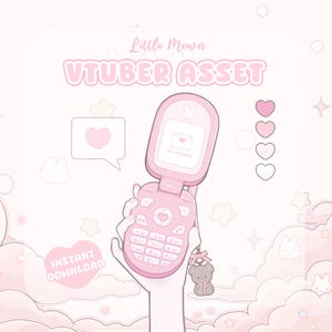 VTuber Asset | Cotton Candy Flip Phone | Vtube studio