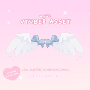 VTuber Asset | Rigged Angelic Wings Snow