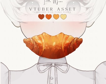 Acessório para Vtuber: Croissant assado | Compatível com VTuber Studio