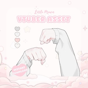 VTuber Asset | Customizable Kitten Hands | Vtube Studio