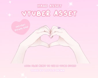 VTuber Asset | Rigged Heartfelt Heart Hands