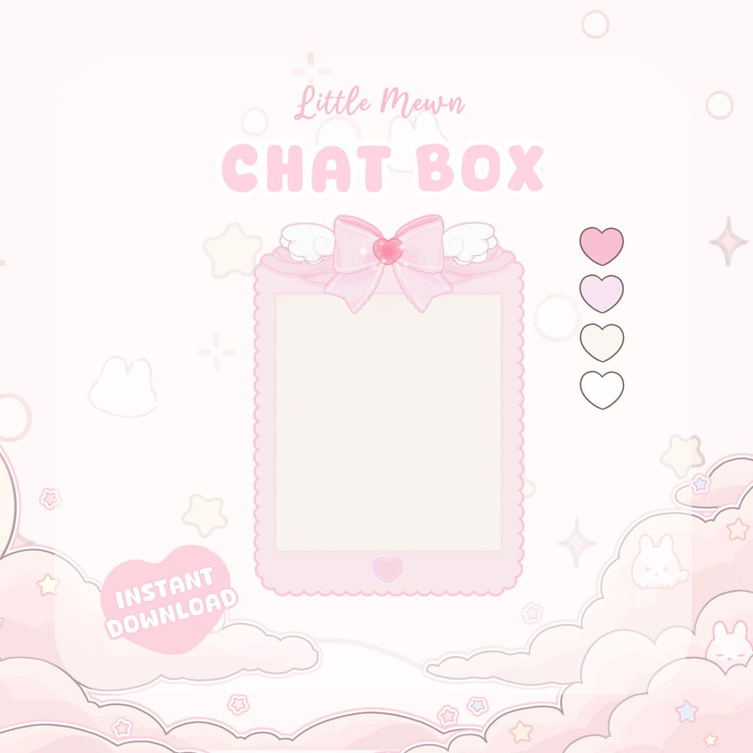 Animated Pink Angel Chat Box | Twitch Overlay (digital Download) - Etsy