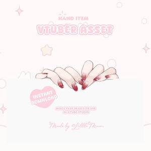 VTuber Asset | Rigged Glitter Peekaboo Hands