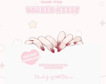 VTuber Asset | Rigged Glitter Peekaboo Hands