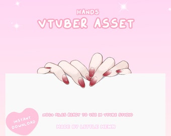 VTuber Asset | Rigged Glitter Peekaboo Hands