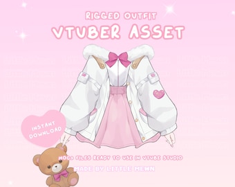 VTuber Asset | Rigged Peony Ensemble Outfit