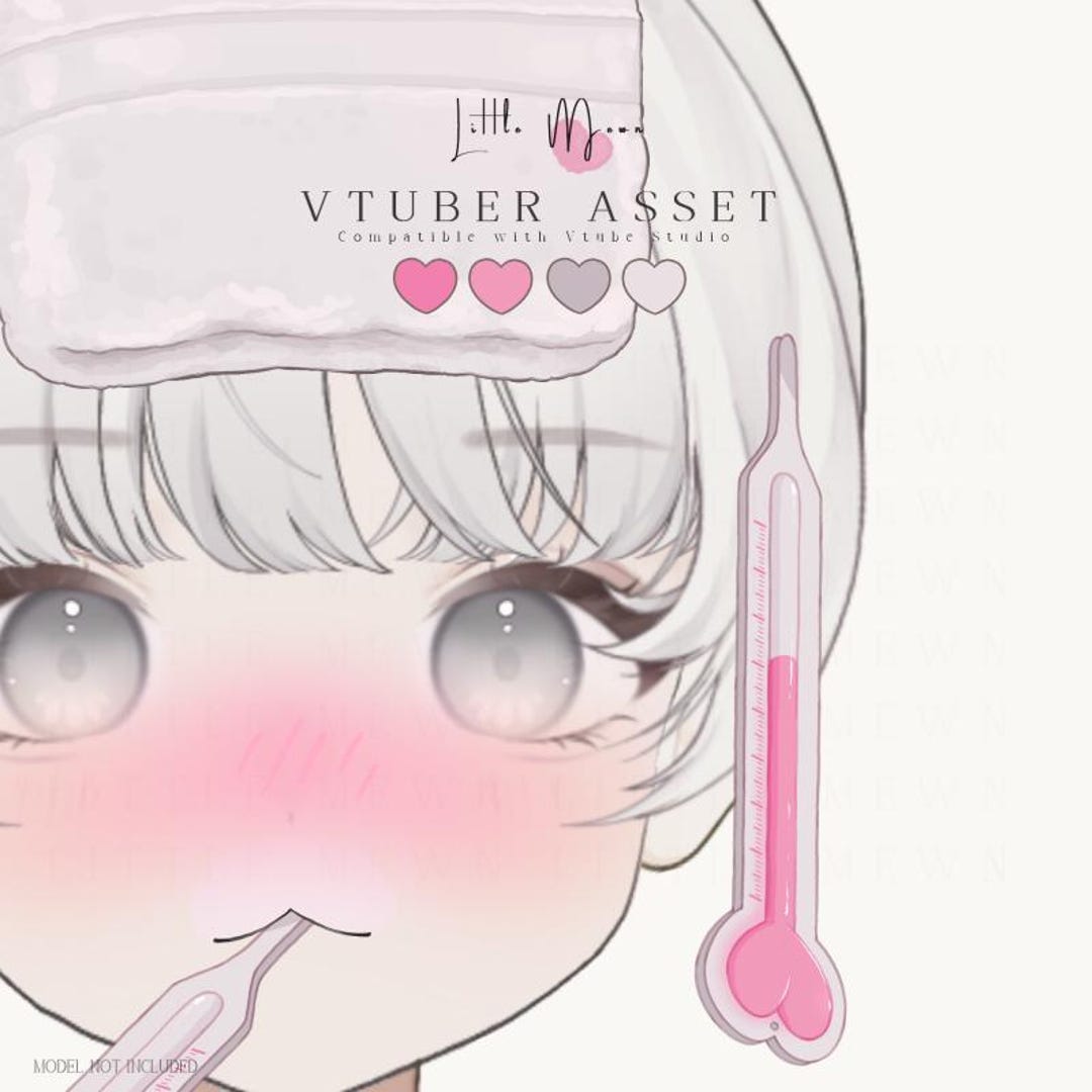 Vtuber Thermometer First Aid Asset for Vtube Studio, Rigged Animated Props, Sweet Care Kit - Etsy