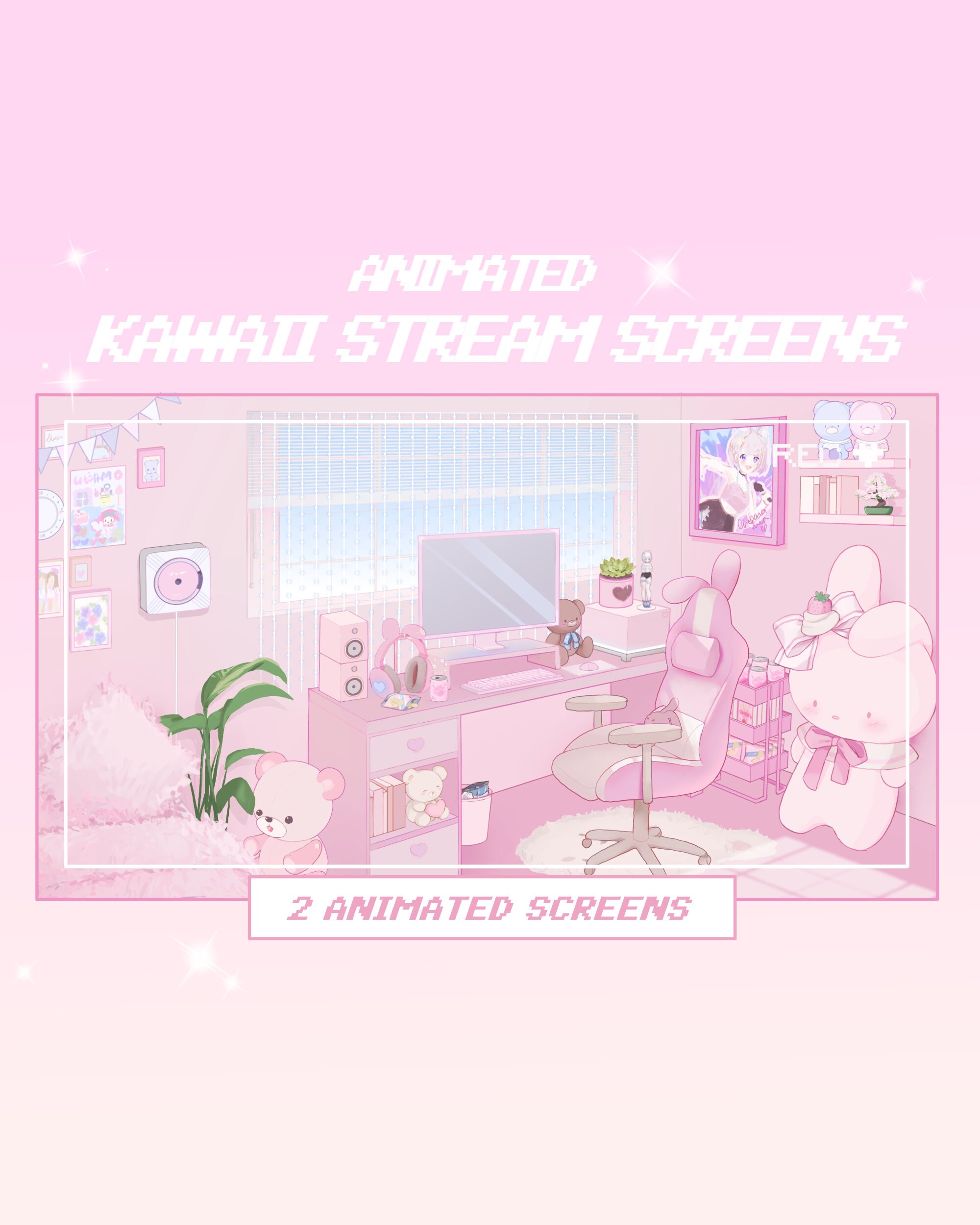 5x Animated Lofi Gaming Room Twitch Screen / Lofi Aesthetic -  Finland