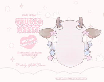 VTuber Asset | Rigged Snowdrop Reindeer Ears