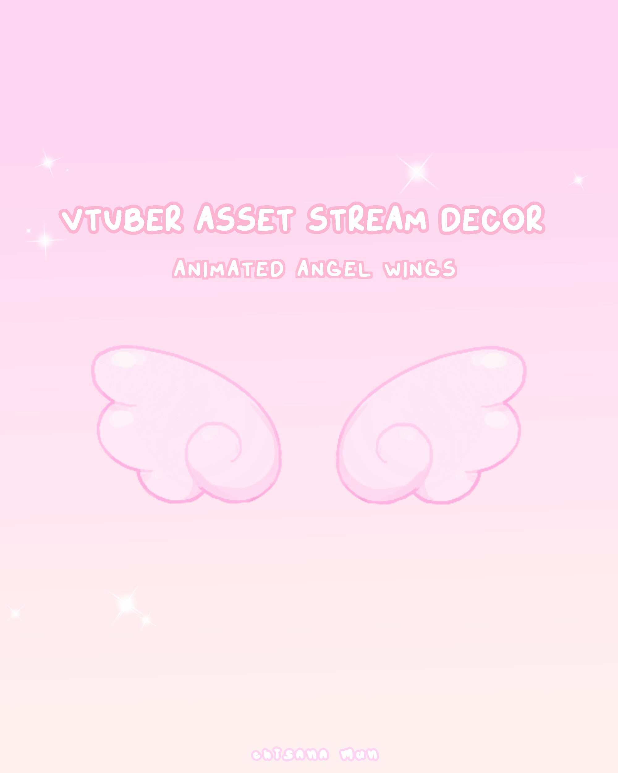 Vtuber Asset Rigged Cute Pink Vtuber Angel Wings - Etsy Canada