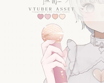 Vtuber Asset | Singing Microphone Hand Outfit Asset for Vtuber Models | VTube Studio Compatible