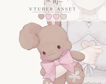 Vtuber Asset | Bunny Rabbit Plush Hand Outfit Accessory for Vtuber Models | VTube Studio Compatible