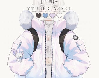 Vtuber Asset | Puffer Jacket Outfit Accessory for Vtuber Models | VTube Studio Compatible