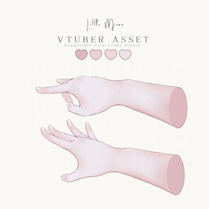 Vtuber Finger Flick Asset for VTube Studio, Fully Rigged Animated Props, Hand Pose