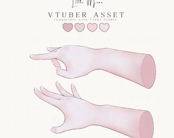 Vtuber Finger Flick Asset for VTube Studio, Fully Rigged Animated Props, Hand Pose