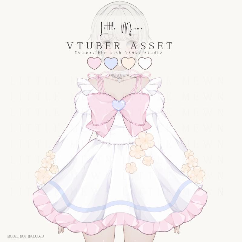 Vtuber Asset | Summer Dress Outfit for Vtuber Models | VTube Studio Compatible