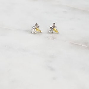 Little Firefly Stud earrings, sterling silver, lightning bug earrings, best friend jewelry