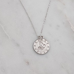 Wizard coin necklace, Sterling silver, DND necklace, pendant, gold, silver, gamer jewelry