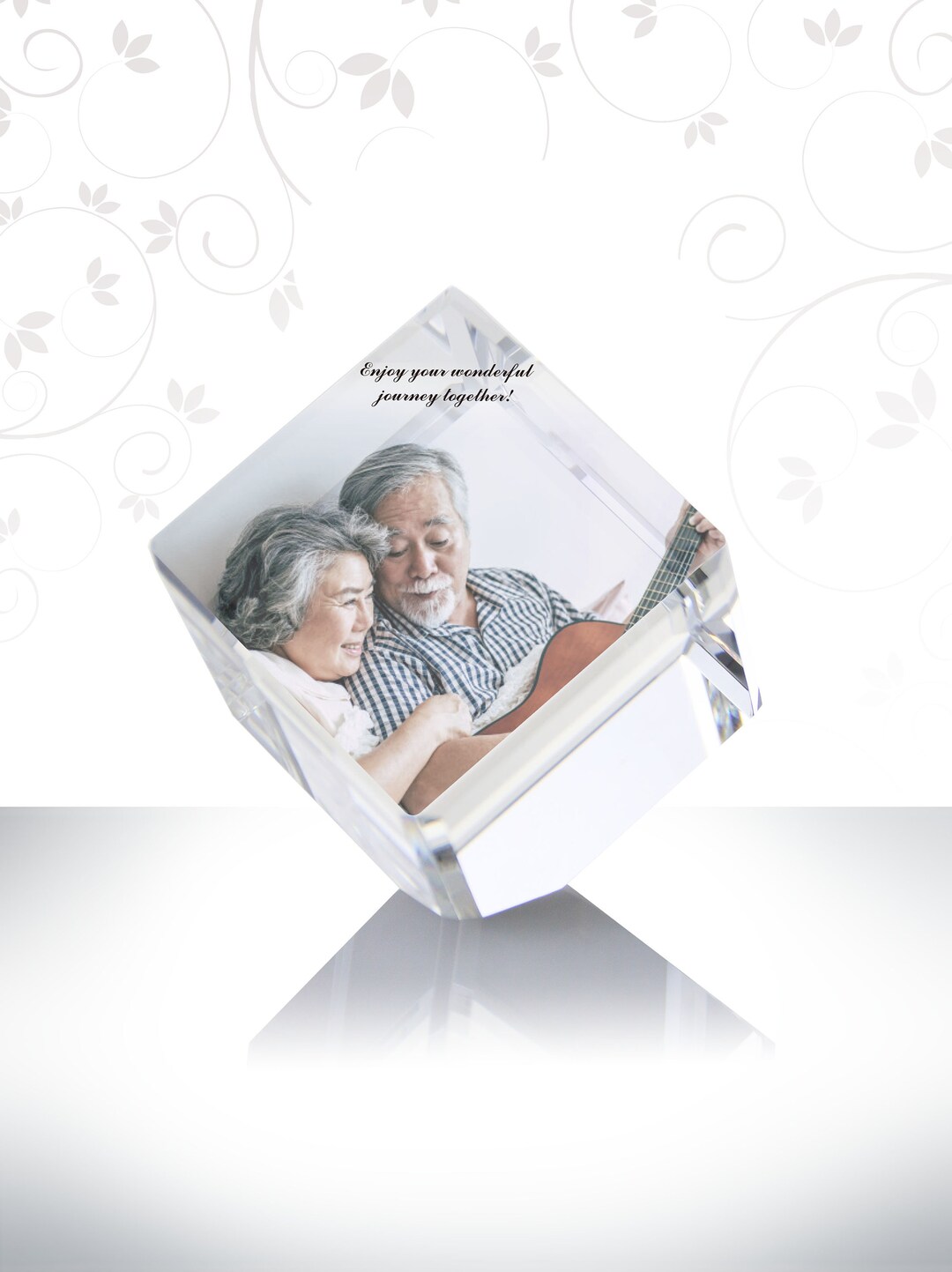 Cut Corner Crystal Cube Photo Frame Photograph on Crystal Etsy