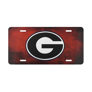 Car Tag, UGA Vanity License Tag Sticker, Georgia Bulldogs Plate, SEC Football Fan Gift, Bulldogs Car Accessories, UGA Football Decor