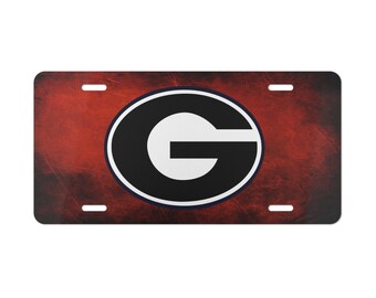 Car Tag, UGA Vanity License Tag Sticker, Georgia Bulldogs Plate, SEC Football Fan Gift, Bulldogs Car Accessories, UGA Football Decor