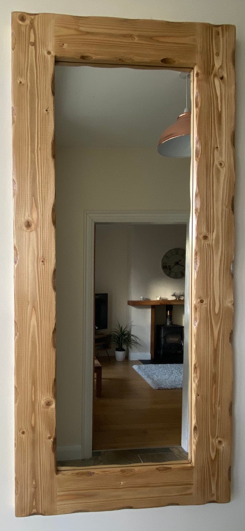 Handmade Rustic Wood Full Length Mirror, Dark Oak Finish - Etsy UK