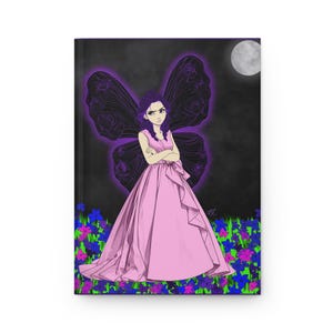 Hardcover Journal Matte - Goth Fairy Notebook, Dark Fairy Diary, Gothic Fantasy Sketchbook, Spooky Fairy Planner, Alternative Fairy Journal