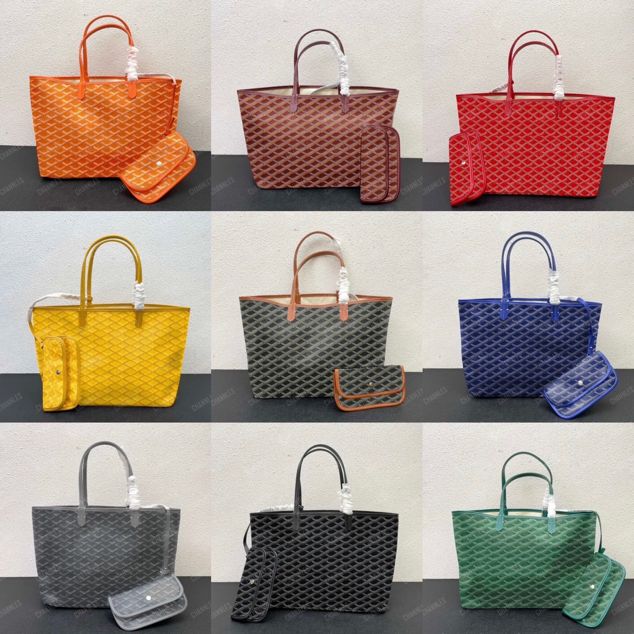 Tote Bag Organizer For Goyard Anjou GM Bag with Double Bottle Holders