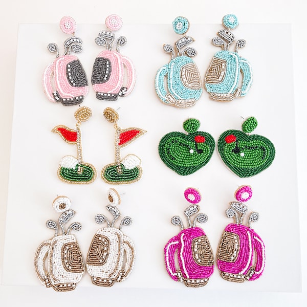 Beaded Statement Earrings Etsy