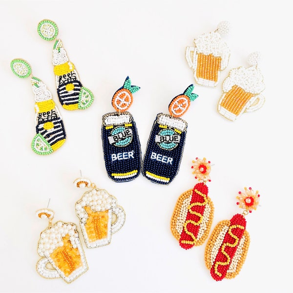 Beer Can Earrings Etsy