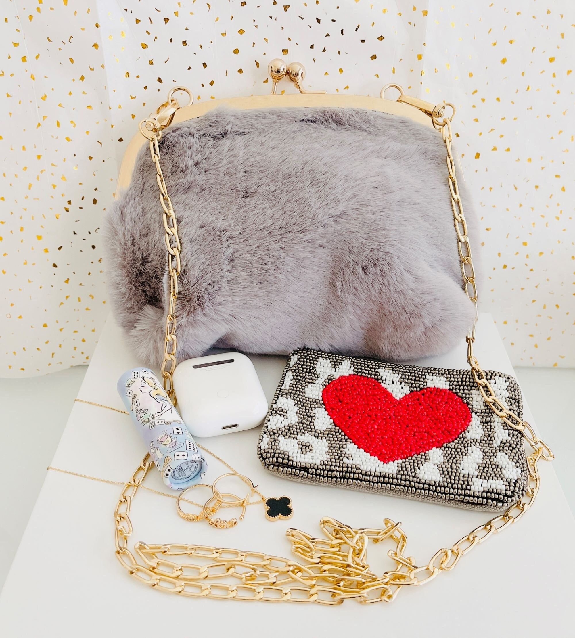 Teddy-Fleece Faux-Lamb-Wool Cross Body Bag with Smiley Face Patch – LMK  Accessories & Fashion