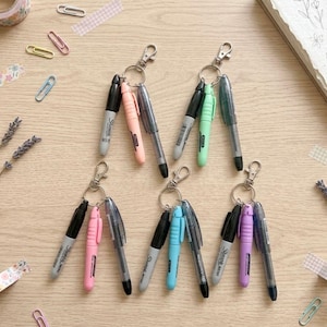 Mini Highlighter Pen Marker Keychain Set – 3-in-1 Work Gear Accessory