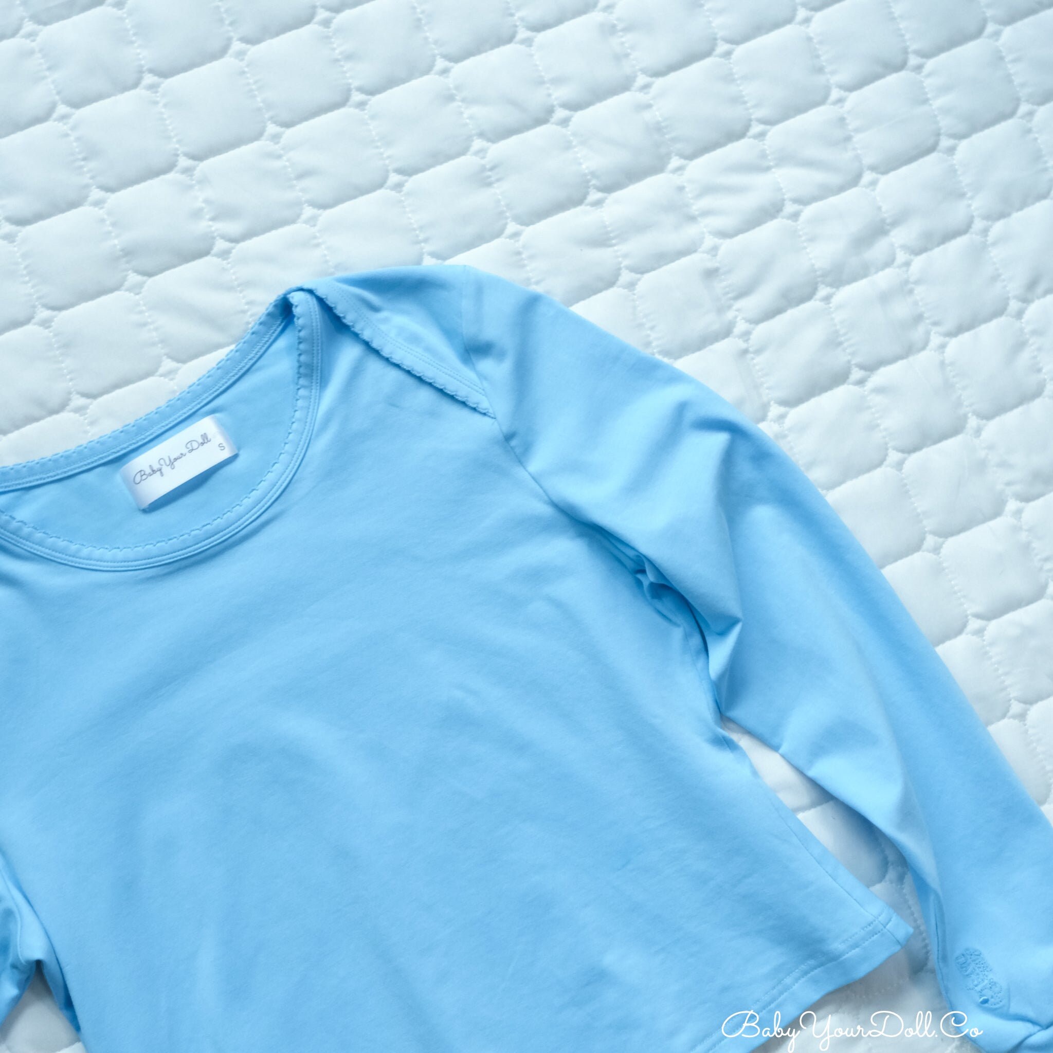Baby Blue Long Sleeve Basic Set Etsy