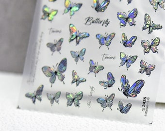 Nail Decals/ Nail Stickers - 3D Laser Butterfly