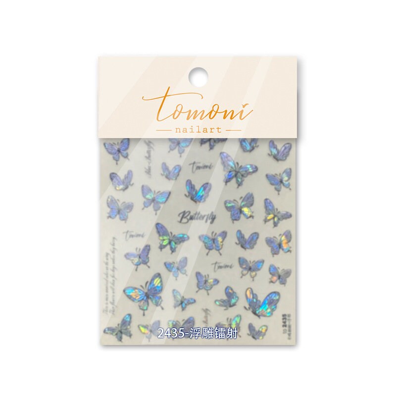 Nail Decals/ Nail Stickers - 3D Laser Butterfly - Etsy