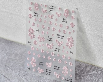Nagelstickers Sakura Cherry Blossom: 3D-reliëf nailart