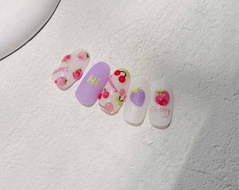 Nageltattoos/ Nagelsticker - 3D Gelee Textur Früchte