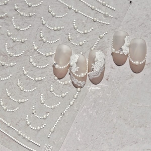 Nail Decals/ Nail Stickers - Crystal- Diamonds /Pearls Nail Sticker  - 3D Nail Art -DIY Nails