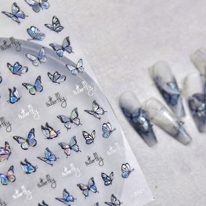 Nail Decals/ Nail Stickers - 3D Laser Little Butterfly