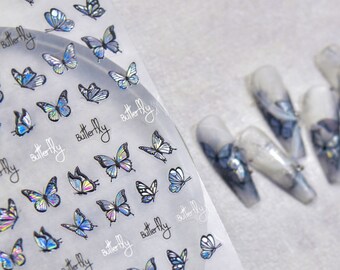 Nail Decals/ Nail Stickers - 3D Laser Little Butterfly