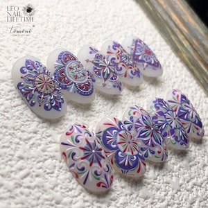 Calcomanías de uñas bohemias: pegatinas 3D para uñas DIY